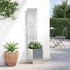 vidaXL Schermo per privacy in giardino Floreale Argento 32 x 140 cm
