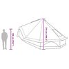 vidaXL Tenda Tipi Familiare con tetto Verde 680 x 430 x 270 cm