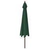vidaXL Ombrellone da Giardino con Palo in Legno Verde 400x273 cm