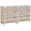vidaXL Credenza 2 pcs Bianco 120 x 33,5 x 75 cm