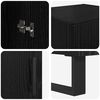 vidaXL Credenza Rovere Nero 34,5 x 34 x 180 cm Legno multistrato