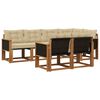 vidaXL Set di divani da esterno con cuscino 7 pcs Naturale e Beige