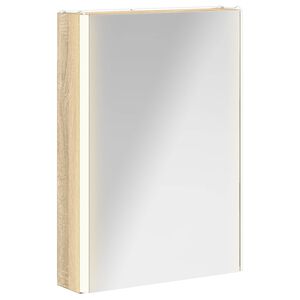 vidaXL Mobiletto per specchio da bagno Rovere Sonoma