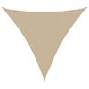 vidaXL Parasole a Vela Oxford Triangolare 3x3x3 m Beige