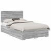 vidaXL Struttura del letto con cassetto Grigio Sonoma 120 x 190 cm