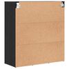 vidaXL Mobile per scarpe Rovere Nero 77,5 x 30 x 83,5 cm