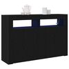 vidaXL Credenza Rovere Nero 116 x 30 x 75 cm Legno multistrato