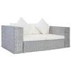 vidaXL Set di Divani 2 pz con Cuscini Grigio in Rattan Naturale