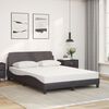 vidaXL Letto con Materasso Dover Grigio 140x200 cm in Similpelle