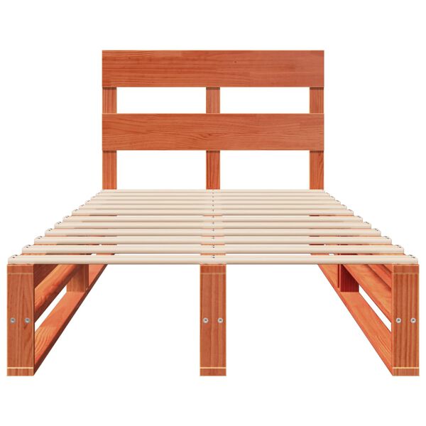 vidaXL Letto senza Materasso Marrone Cera 90x200 cm Legno di Pino