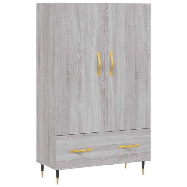 vidaXL Credenza Grigio Sonoma 69,5x31x115 cm in Legno Multistrato