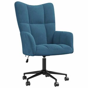 vidaXL Sedia Relax Blu in Velluto
