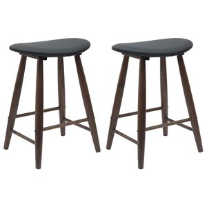 vidaXL Sedie da pranzo 2 pcs Marrone Chiaro 46 x 37 x 63 cm