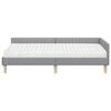 vidaXL Struttura Letto Angolare con Materasso 2 pcs Grigio chiaro