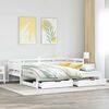 vidaXL Letto Estraibile con Cassetti senza Materasso Bianco 90x200 cm