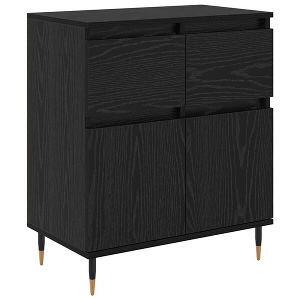 vidaXL Credenza con cassetto Rovere Nero 60 x 35 x 70 cm