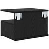 vidaXL Comodino flottante con cassetto Rovere Nero 40 x 31 x 28 cm