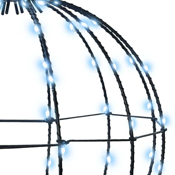 vidaXL Palla con 160 LED Bianco freddo 50 cm Metallo