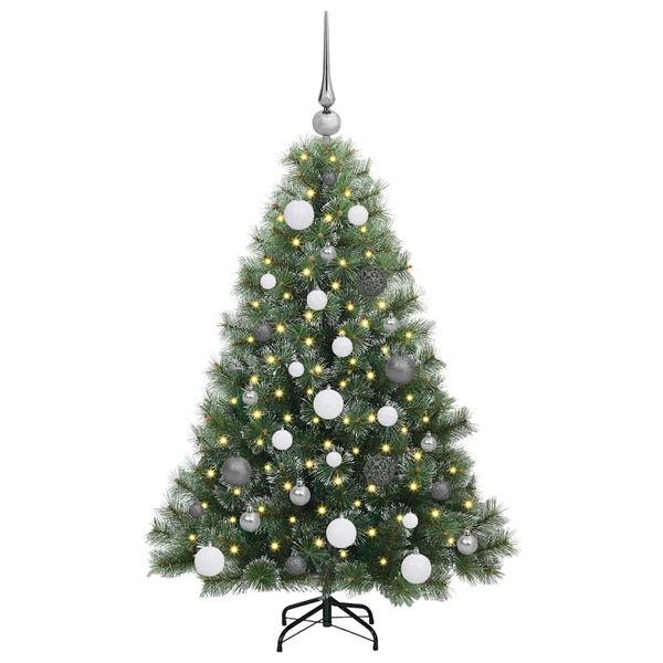 vidaXL Albero di Natale artificiale con 150 LED Verde 120 cm PE e PVC