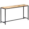 vidaXL Tavolo Consolle 140x35x76 cm in Legno Massello di Mango Grezzo