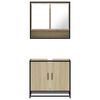 vidaXL Set Mobili da Bagno 2 pz Rovere Sonoma in Legno Multistrato