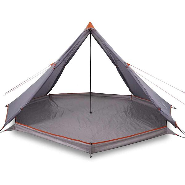 vidaXL Tenda Familiare Tipi 8 Persone Grigia e Arancione Impermeabile