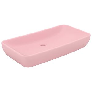 vidaXL Lavandino Lusso Rettangolare Rosa Opaco 71x38 cm in Ceramica
