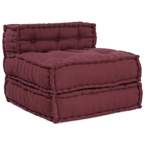 vidaXL Divano modulare 4 pcs Bordeaux 70 x 70 x 56 cm Tessuto
