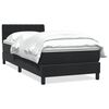 vidaXL Giroletto a Molle con Materasso Nero 100x220 cm in Velluto