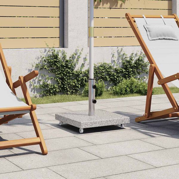vidaXL Base per Ombrellone in Granito 30 kg Quadrata Grigia