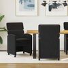 vidaXL Sedie da Pranzo con Ruote 2 pcs Nero 58 x 65 x 98 cm Velluto