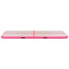 vidaXL Tappetino Ginnastica Gonfiabile con Pompa 400x100x10cm PVC Rosa