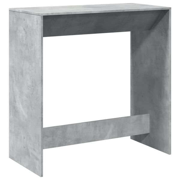 vidaXL Tavolo da Bar Grigio Cemento 102x50x103,5 cm Legno Multistrato