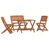vidaXL Set da Pranzo per Esterni per Bambini 4 pz Legno di Eucalipto
