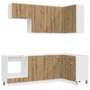 vidaXL Unit&agrave; Cucina LYON 8 pz Rovere Artigianale Legno ingegnerizzato