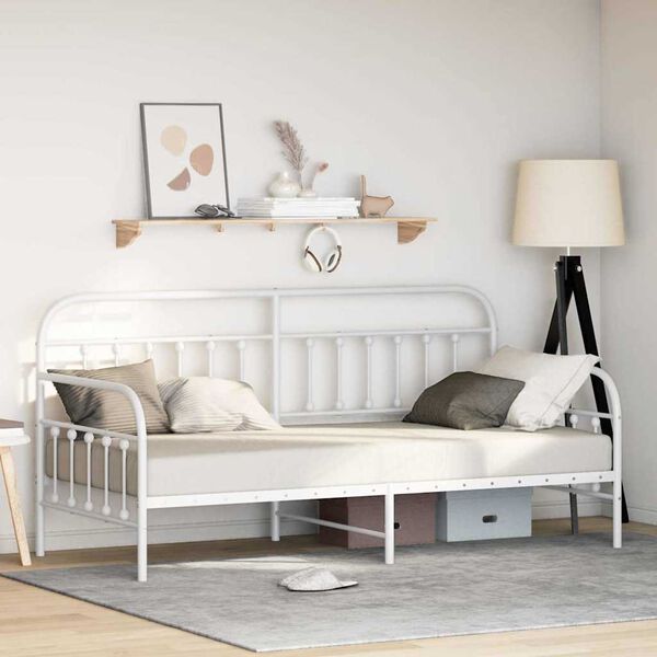 vidaXL Struttura per letto di giorno Bianco 107 x 203 cm