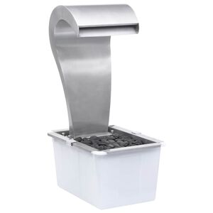 vidaXL Cascata da Giardino Argento 34x49x82 cm in Acciaio Inox