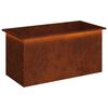 vidaXL Fioriera da giardino con LED Ruggine 50 x 100 x 48 cm