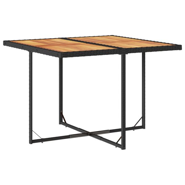 vidaXL Set da Pranzo da Giardino 9 pz con Cuscini Nero in Polyrattan