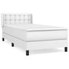 vidaXL Giroletto a Molle con Materasso Bianco 80x200 cm in Similpelle