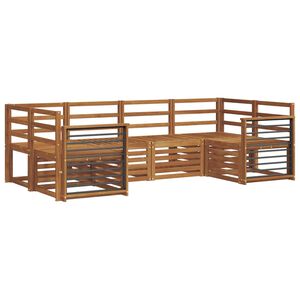 vidaXL Set di divani da esterno 6 pz Naturale