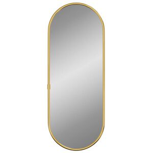 vidaXL Specchio da Parete Dorato 40x15 cm Ovale