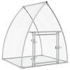 vidaXL Conigliera Argento 105x100x120 cm in Acciaio Zincato