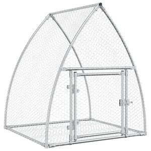 vidaXL Conigliera Argento 105x100x120 cm in Acciaio Zincato