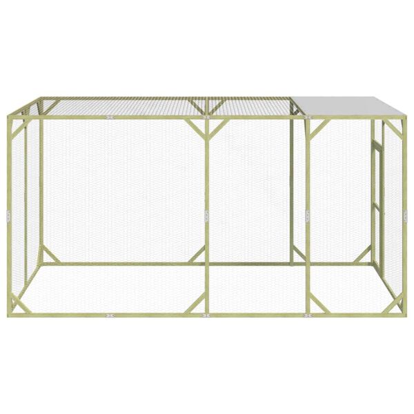 vidaXL Pollaio 200x400x200 cm Legno Massello di Pino Impregnato