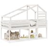 vidaXL Letto a Soppalco con Tetto Bianco 90x200 cm in Legno di Pino
