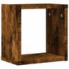vidaXL Scaffali da parete 4 pcs Rovere fum&eacute; 26 x 15 x 26 cm