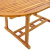 vidaXL Set Pranzo da Giardino 5pz Legno Massello di Acacia e Textilene