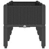 vidaXL Fioriera da Giardino con Gambe Nera 120x40x42 cm in PP