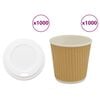 vidaXL Tazze da Caff&egrave; in Carta con Coperchi 1000 pz 4oz 100 ml